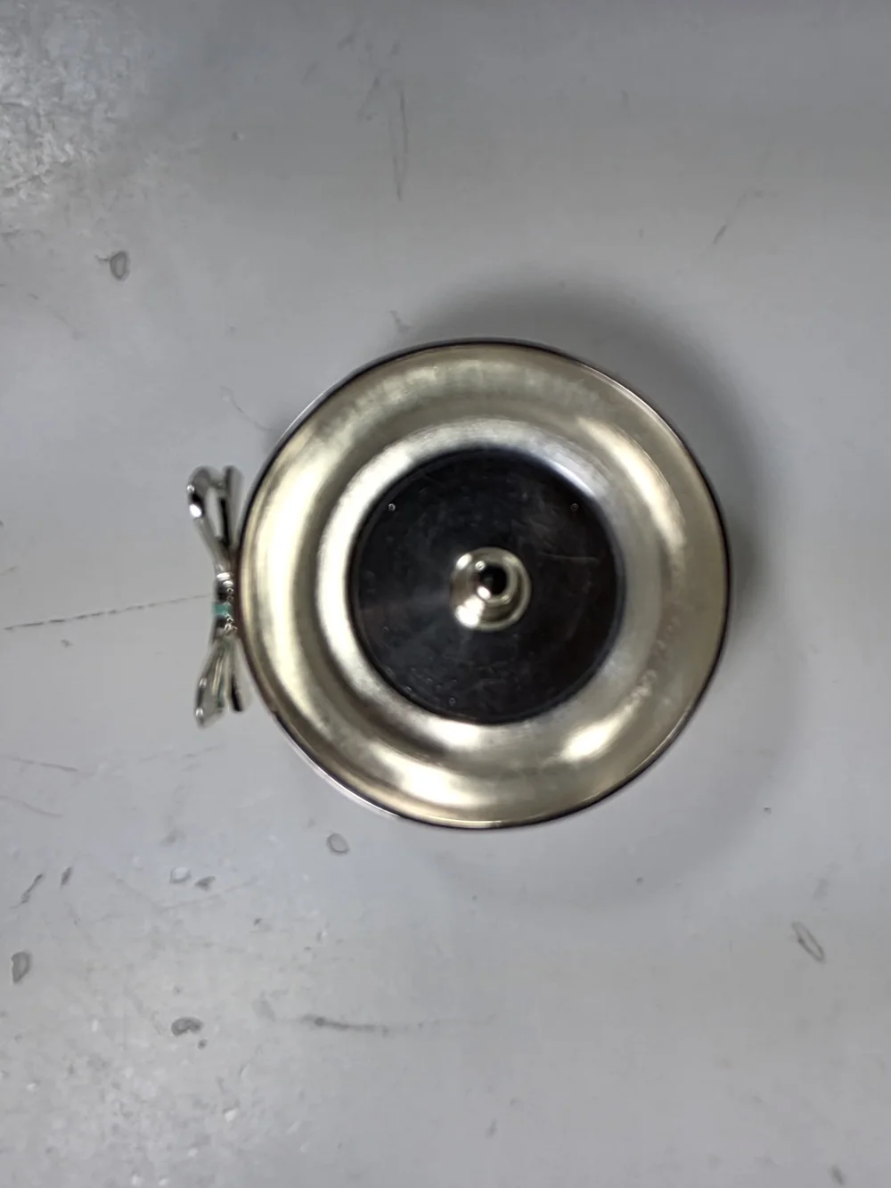 Kate Spade Silver Tone Jewelry Ring Holder with Teal Bow Accent